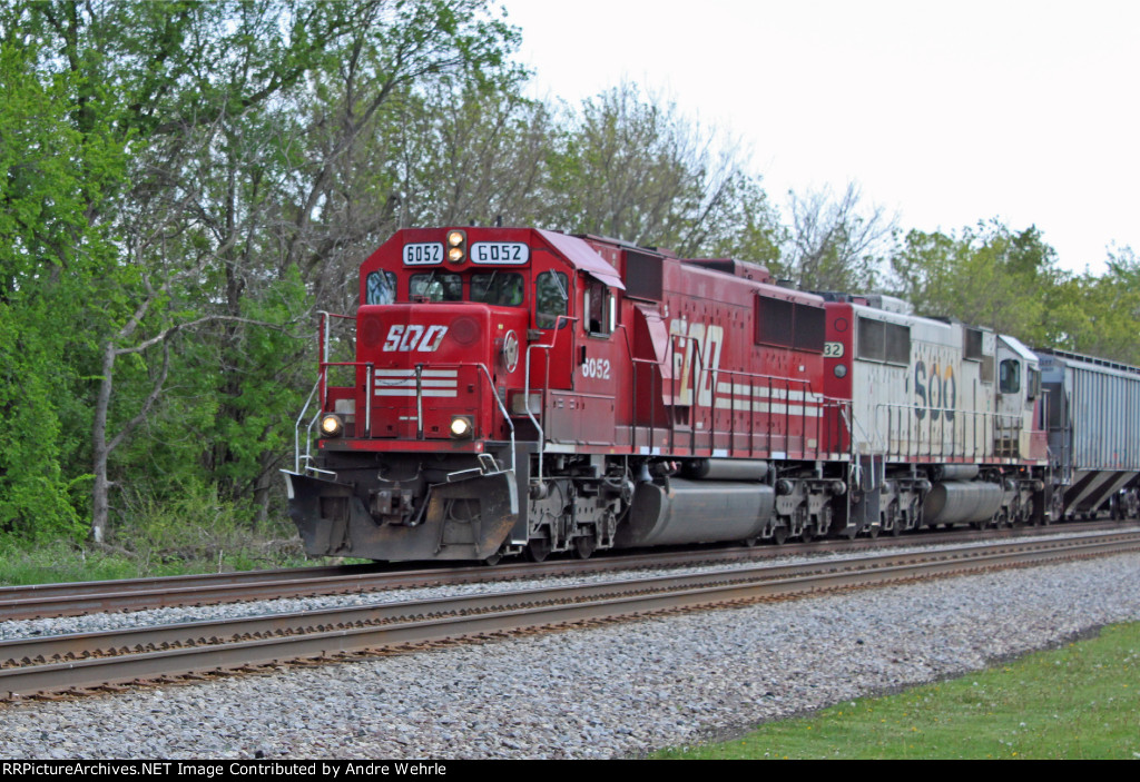 Pair of SD60s powers today's CP 281